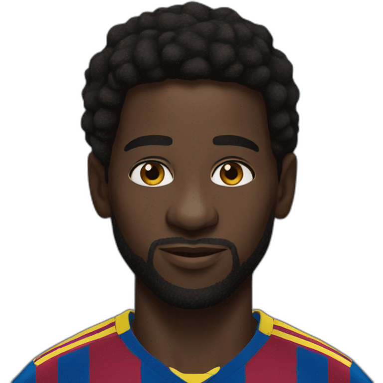 Realistic-black-skin-Messi emoji