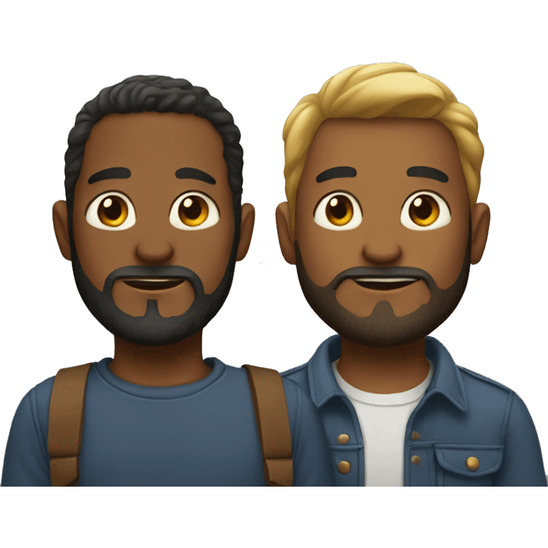 Two brothers one with beard emoji