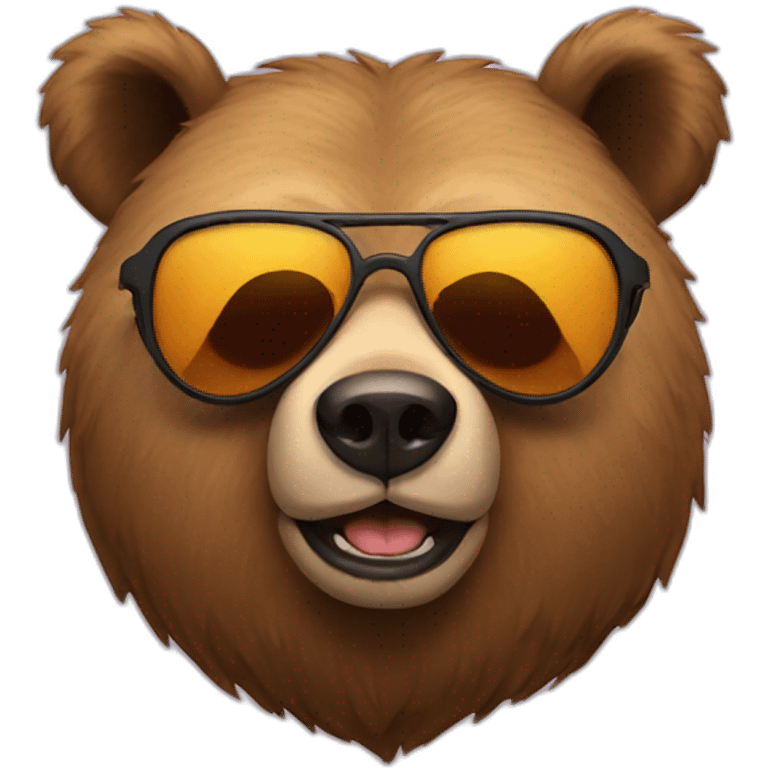 bear with sunglasses emoji