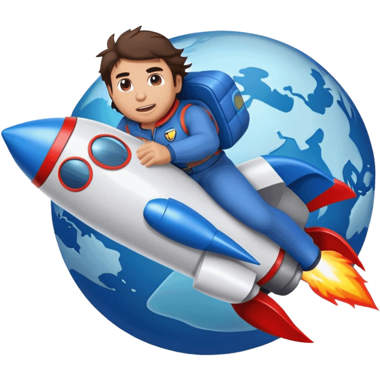 nadal riding a rocket ship boom! emoji