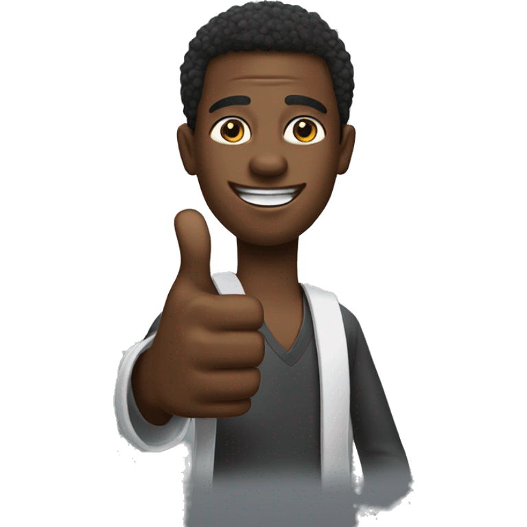 a black guy showing thumbs up emoji