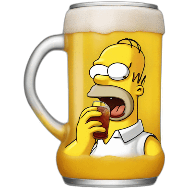 Homer simpson drinking duff emoji