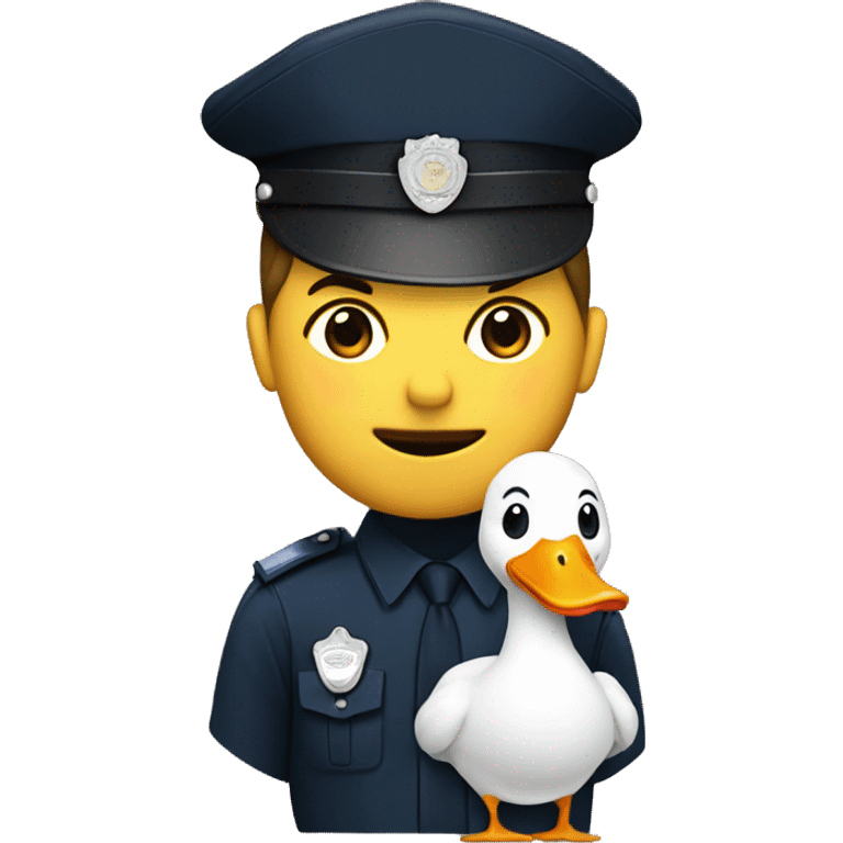 Police man with duck emoji