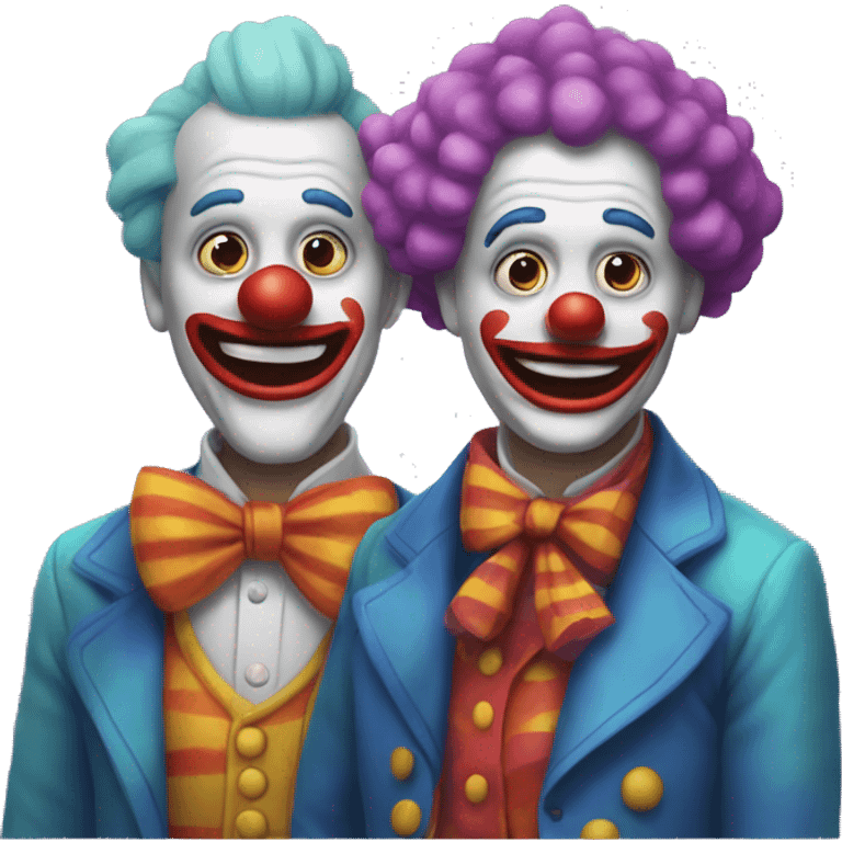 Two clowns  emoji