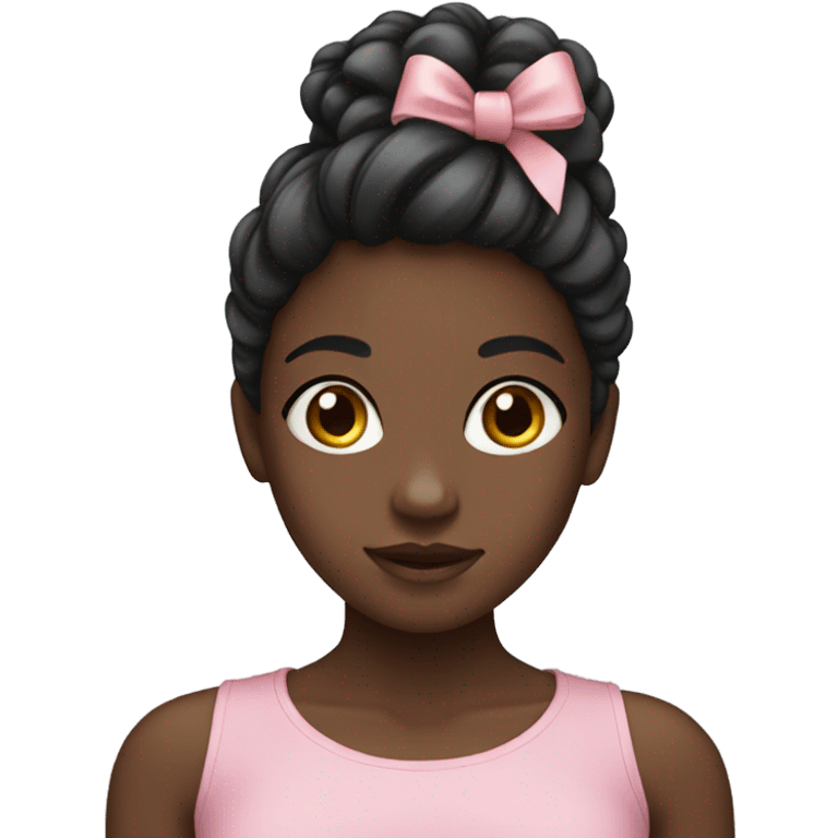  Black girl with bow emoji