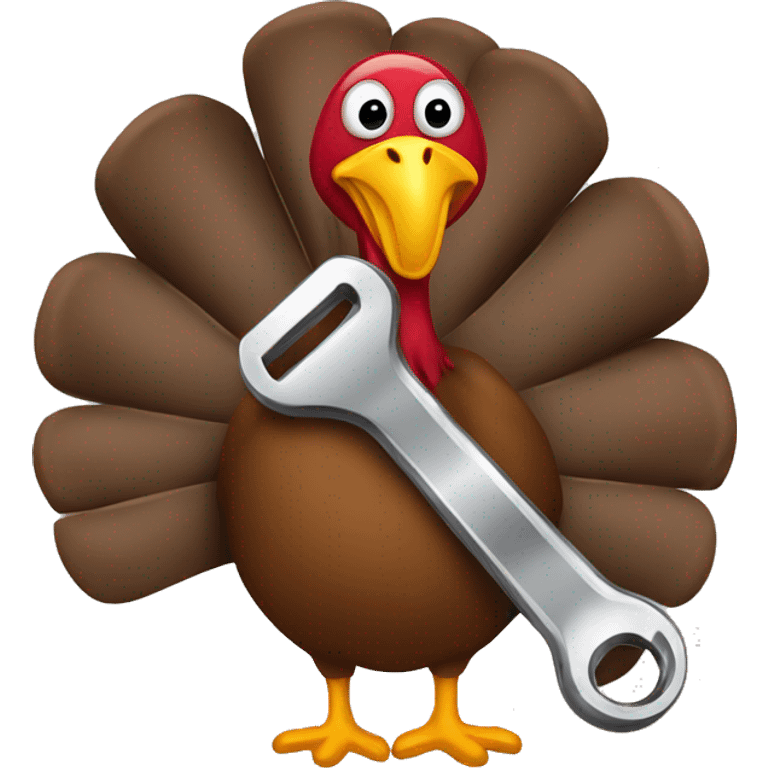 Turkey holding wrench emoji