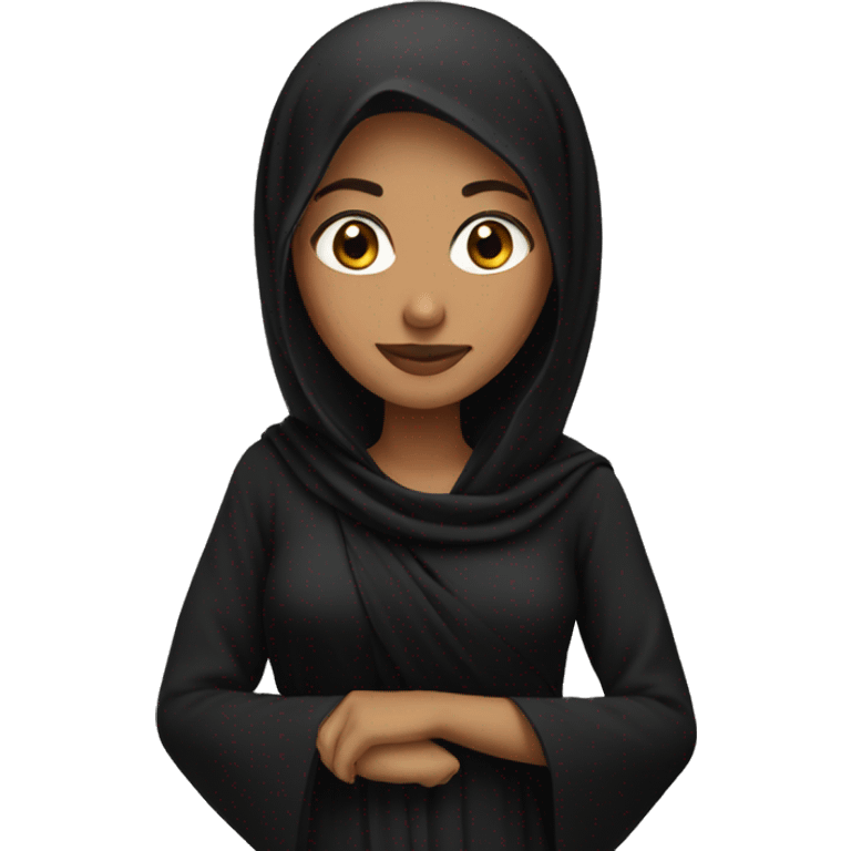 Saudi Arabia woman with black dress emoji