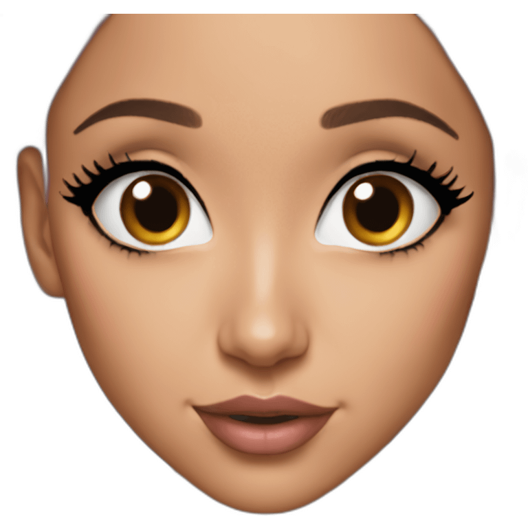 hyperrealistic ariana grande emoji