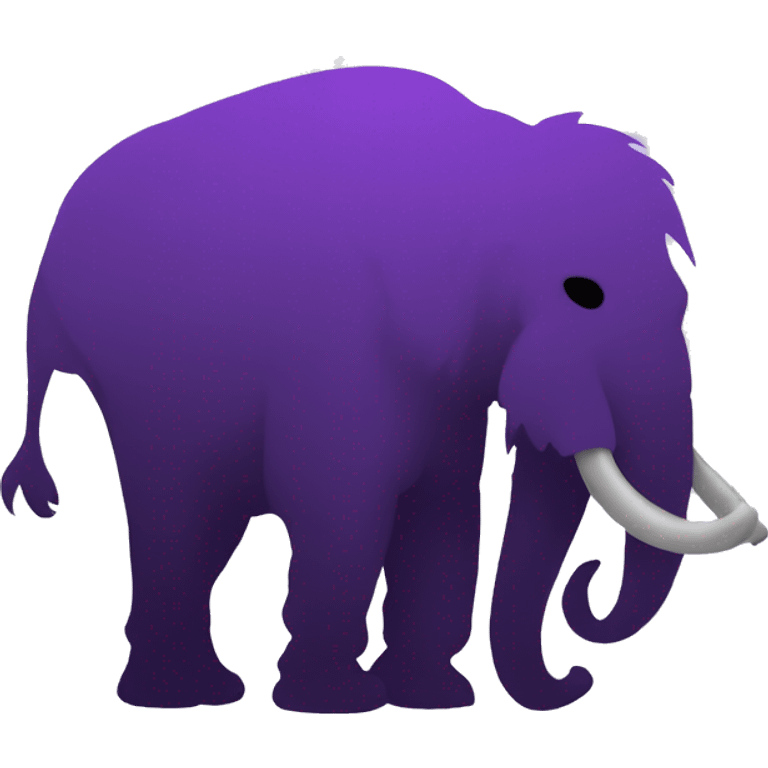 a 2D purple mammoth side silhouette emoji