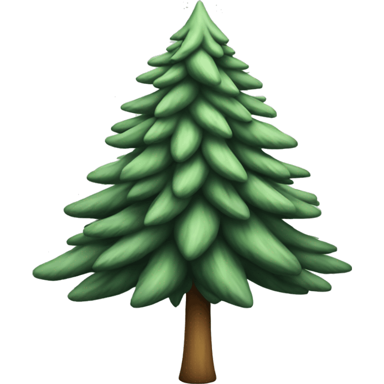  actual white fir christmas tree isolated.  emoji