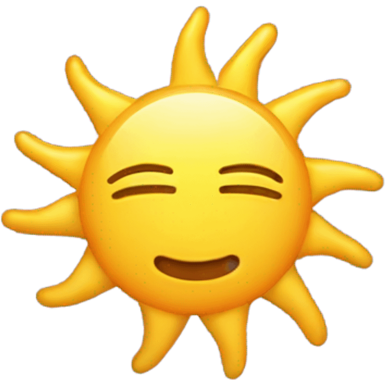 The sleepy sun emoji