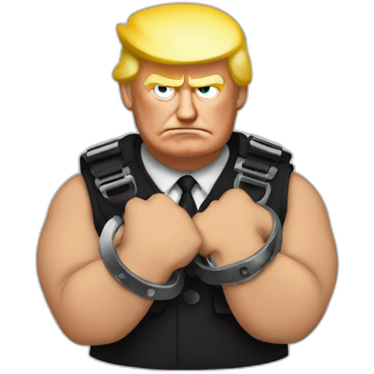 Trump in handcuffs emoji