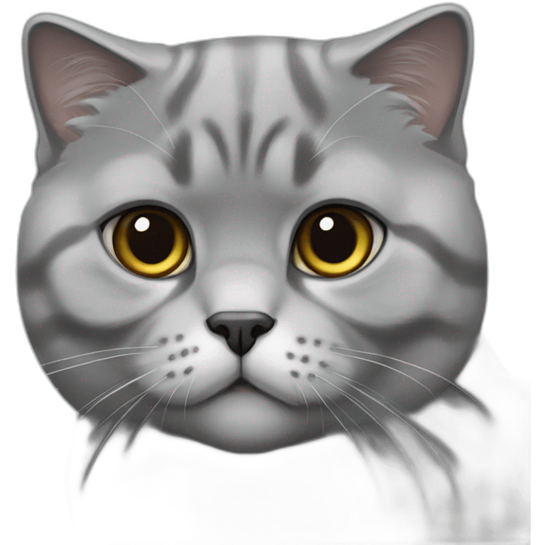 fully grey scottish fold cat emoji