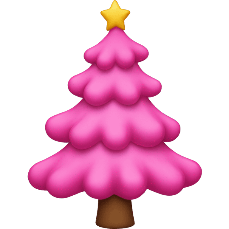 Pink Christmas tree emoji