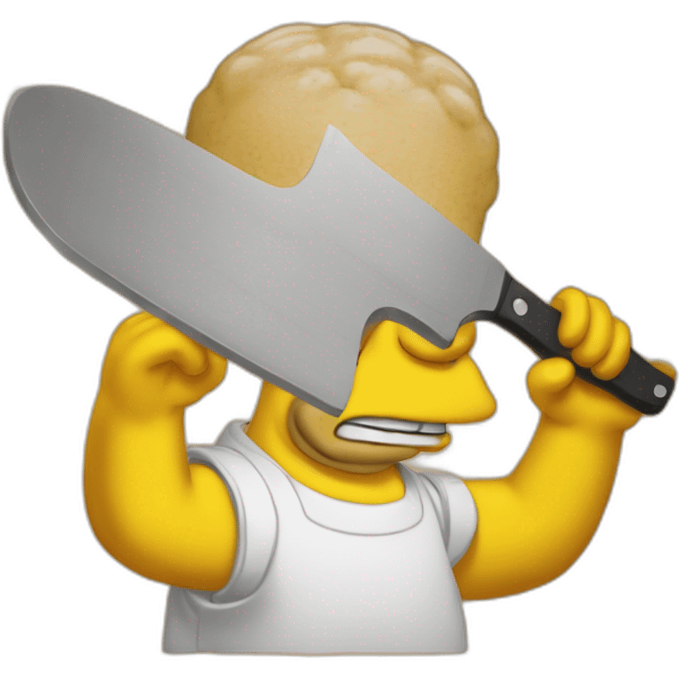 Homer Simpson qui mange une planche de bois emoji