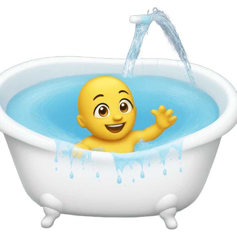 white bath and baby emoji