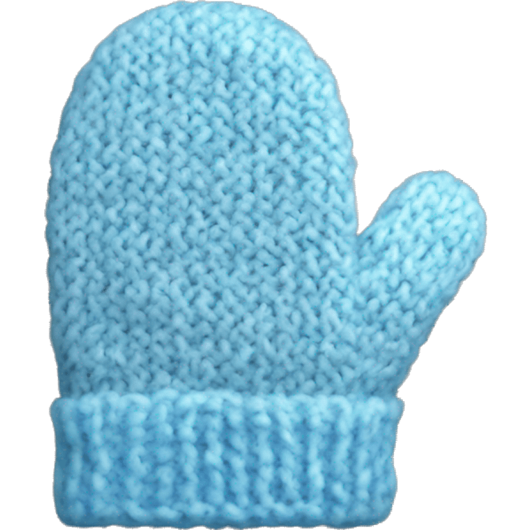 baby blue knitted mitten emoji