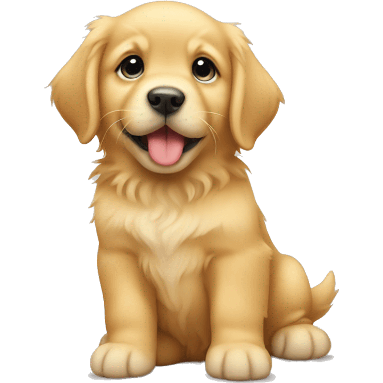 Baby golden retriever emoji