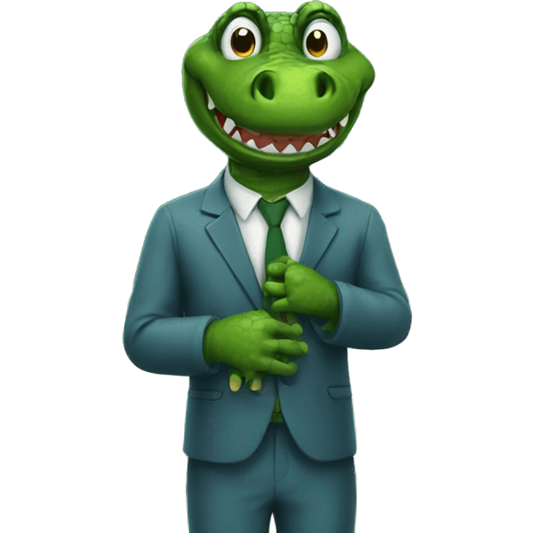 Teacher crocodile emoji