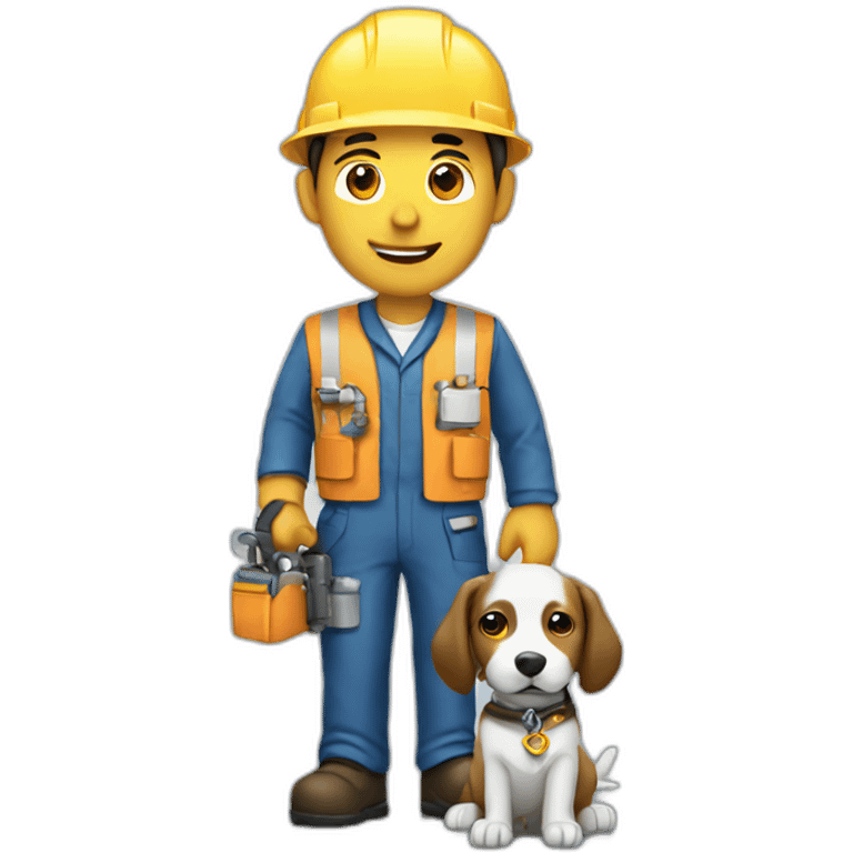 Engineer with dog emoji