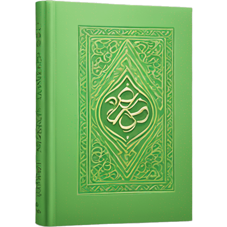 Light green book that says “Qur’an” on the cover emoji