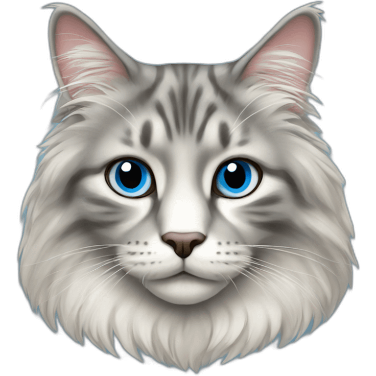 norwegian-forest-cat-blue emoji