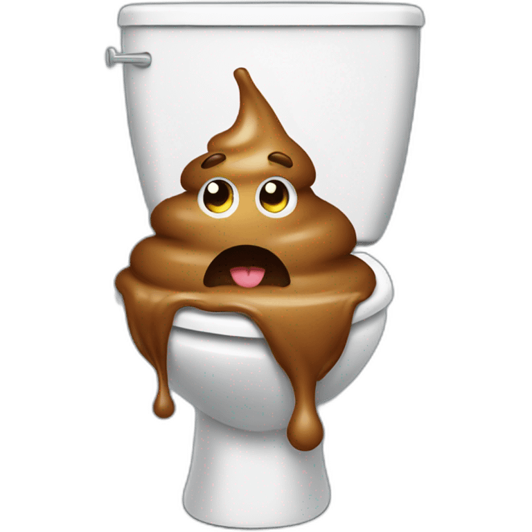 poop in toilet emoji