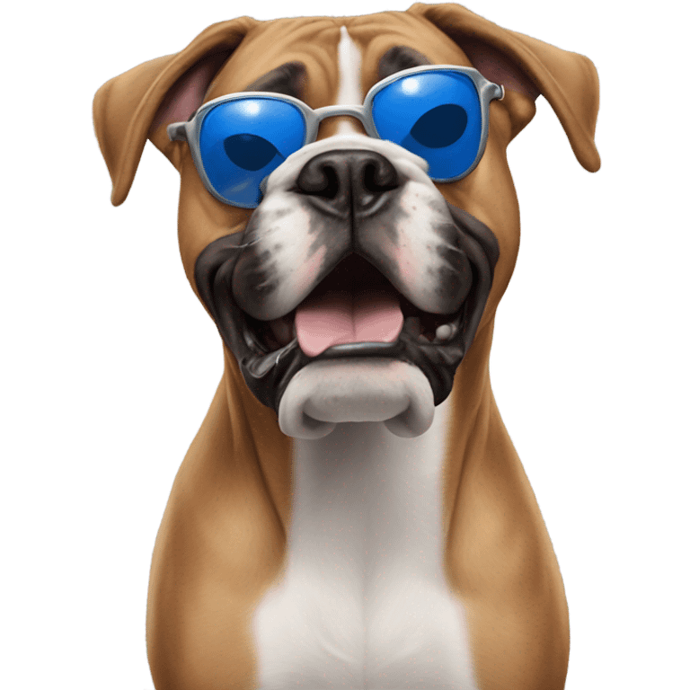 Boxer dog Detroit lions emoji