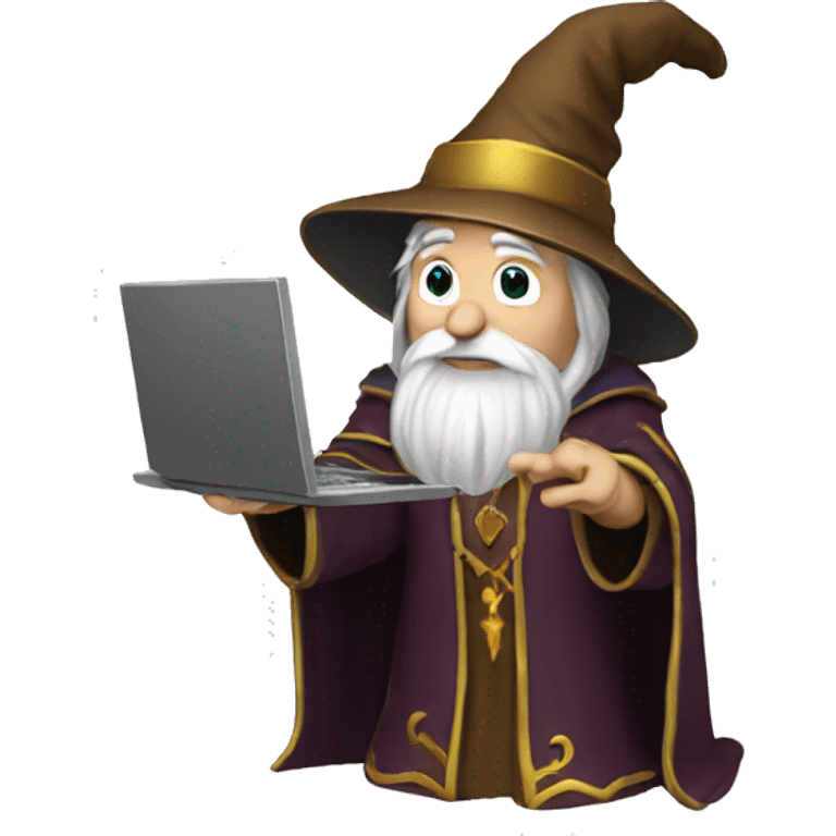 wizard with computer emoji