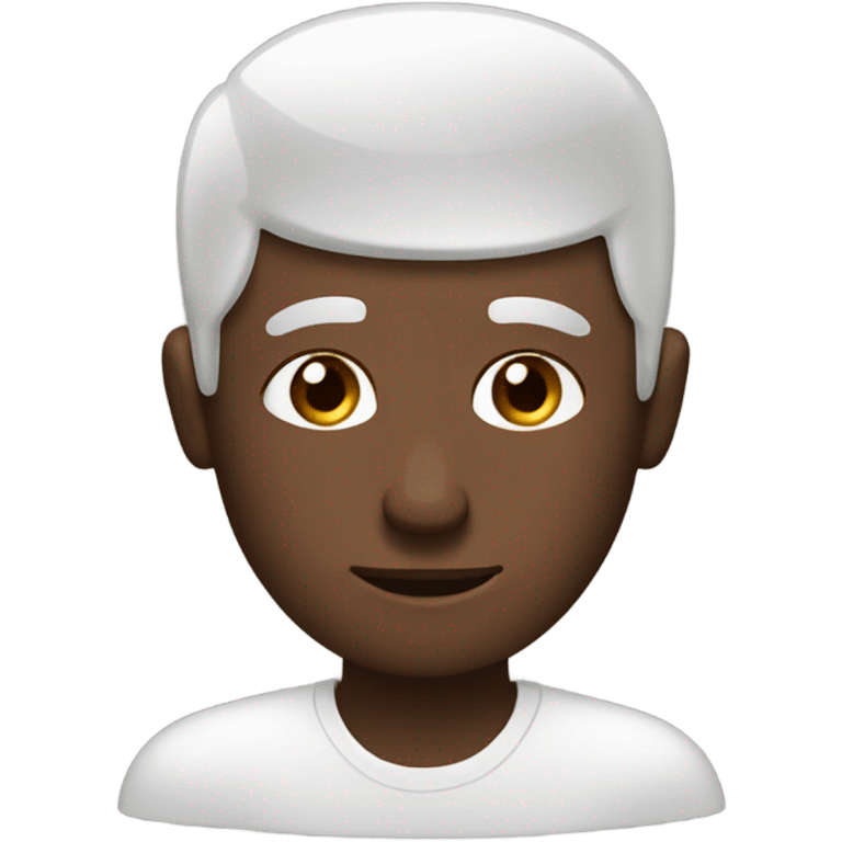 Light-eyed dark-skinned white man making coffee emoji