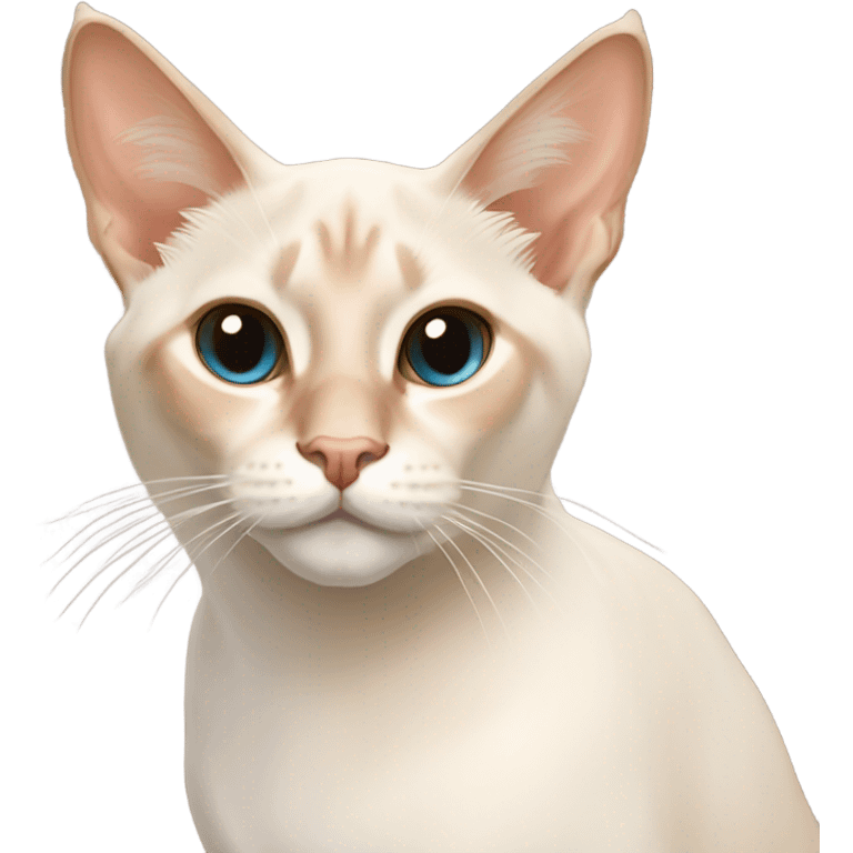 White flame point Siamese with reindeer antlers emoji