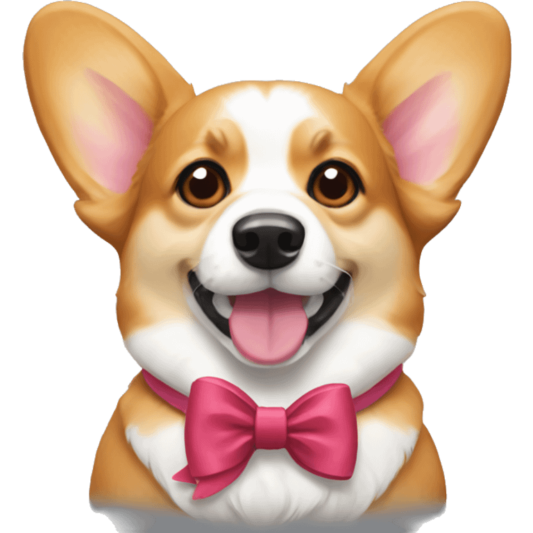 Corgi with bow emoji