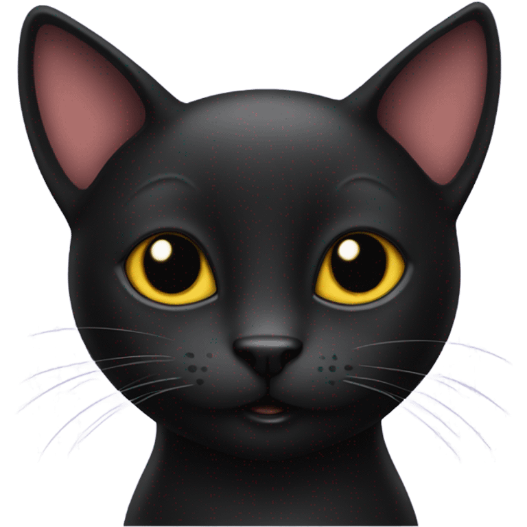 Heart eyes black cat emoji