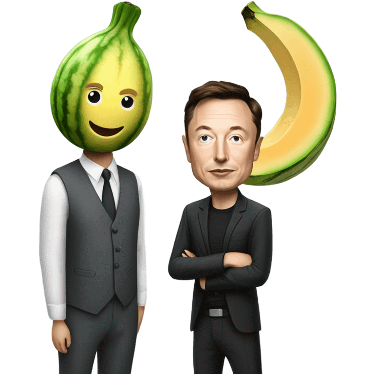 Melone mit elon musk emoji