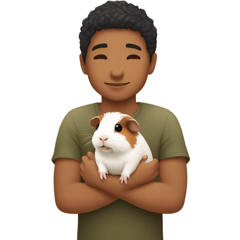 cuddling a guineapig emoji