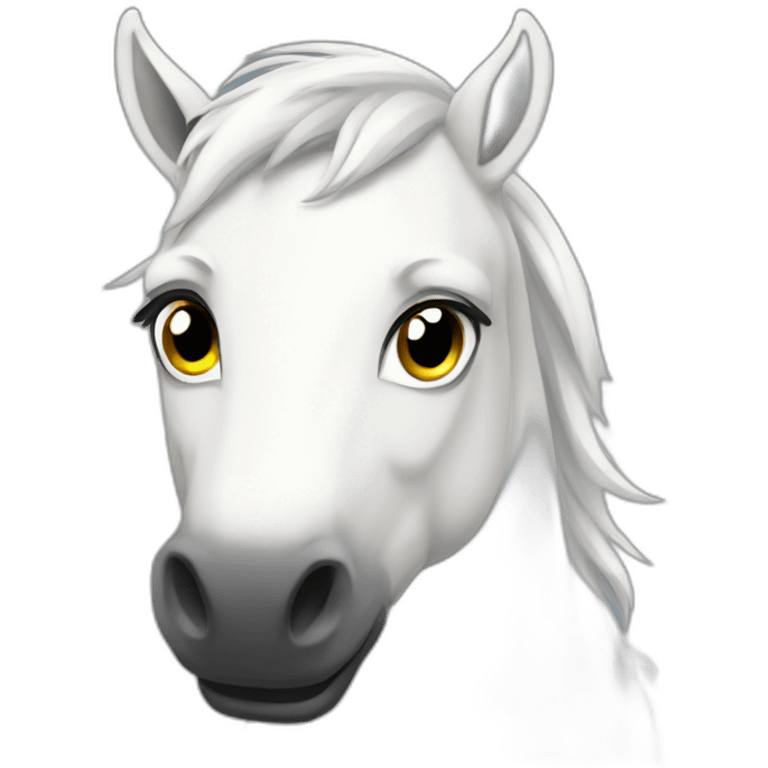 2017 White Mustang emoji