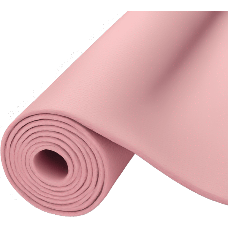 light pink rolled yoga mat  emoji