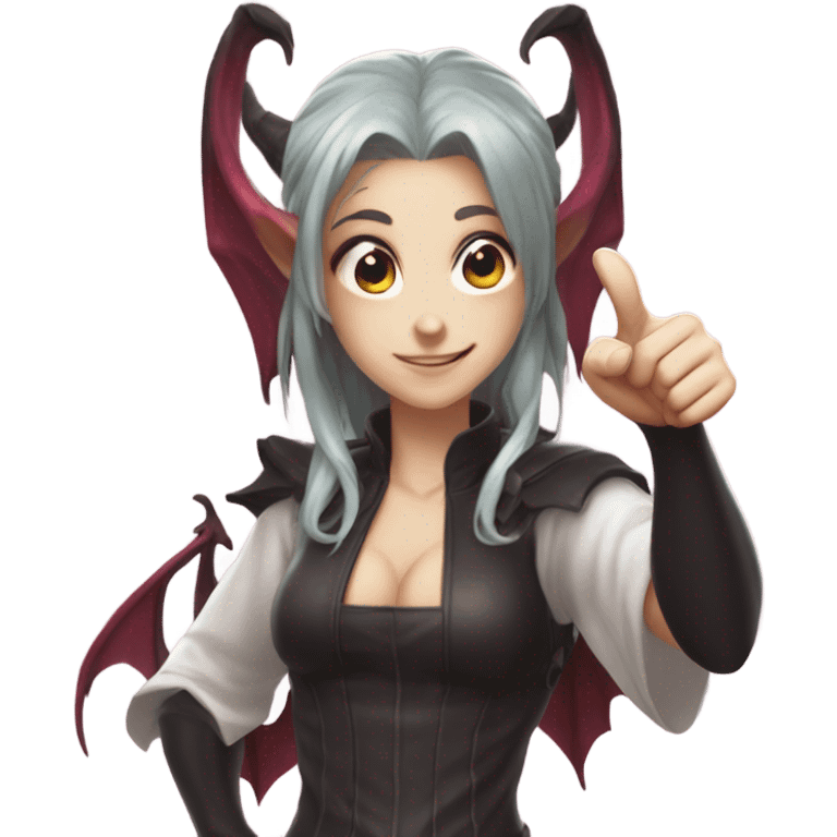 thumbs up anime girl succubus emoji