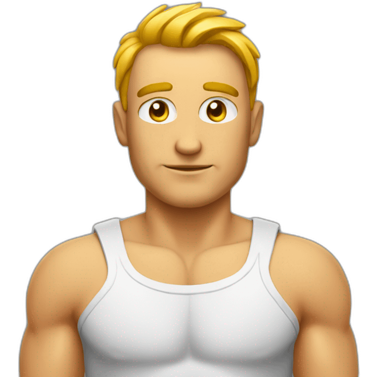 strong guy with linux write on  his chest emoji