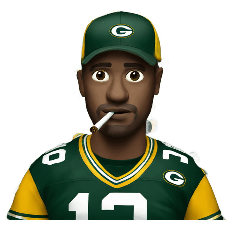 Packers fan with cigarette emoji