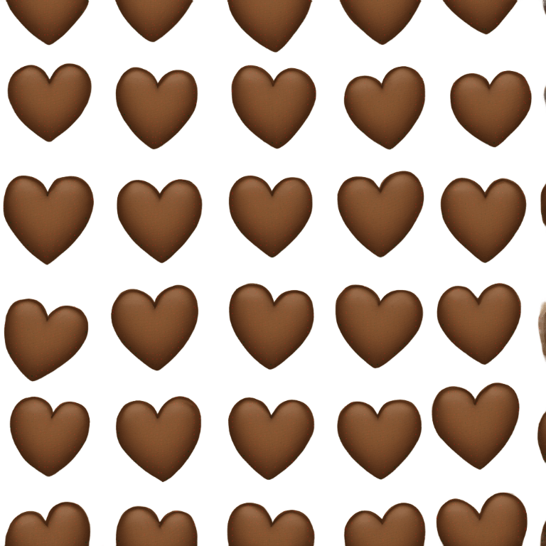 Brown flannel heart emoji