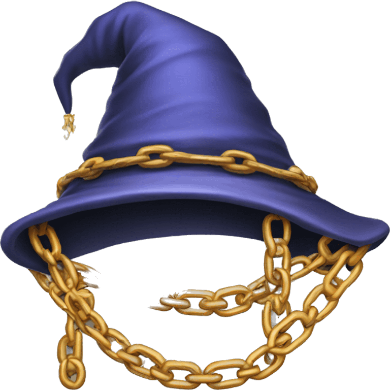 wizard hat covered in chains emoji