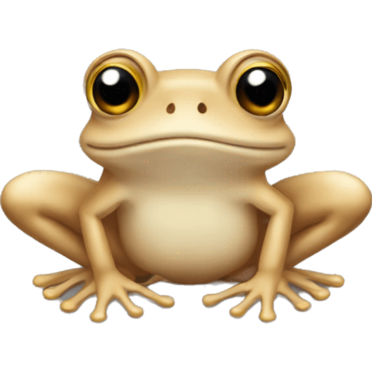 Beige frog with brown wings  emoji