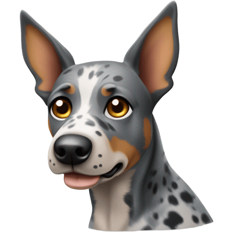 Cattle dog with cute eyes  emoji