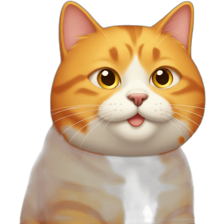 Orange fat cat emoji