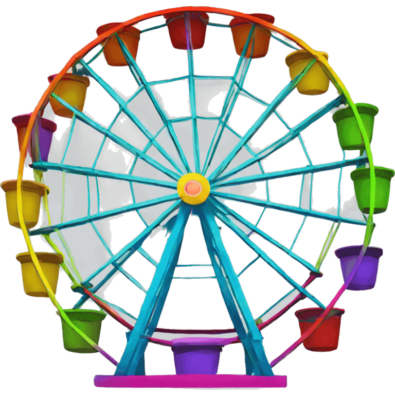 basic rainbow ferris wheel emoji