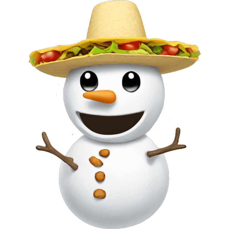 Snowman made of tacos  emoji