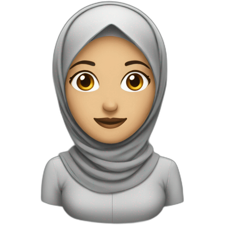 hijabi workinG call center emoji