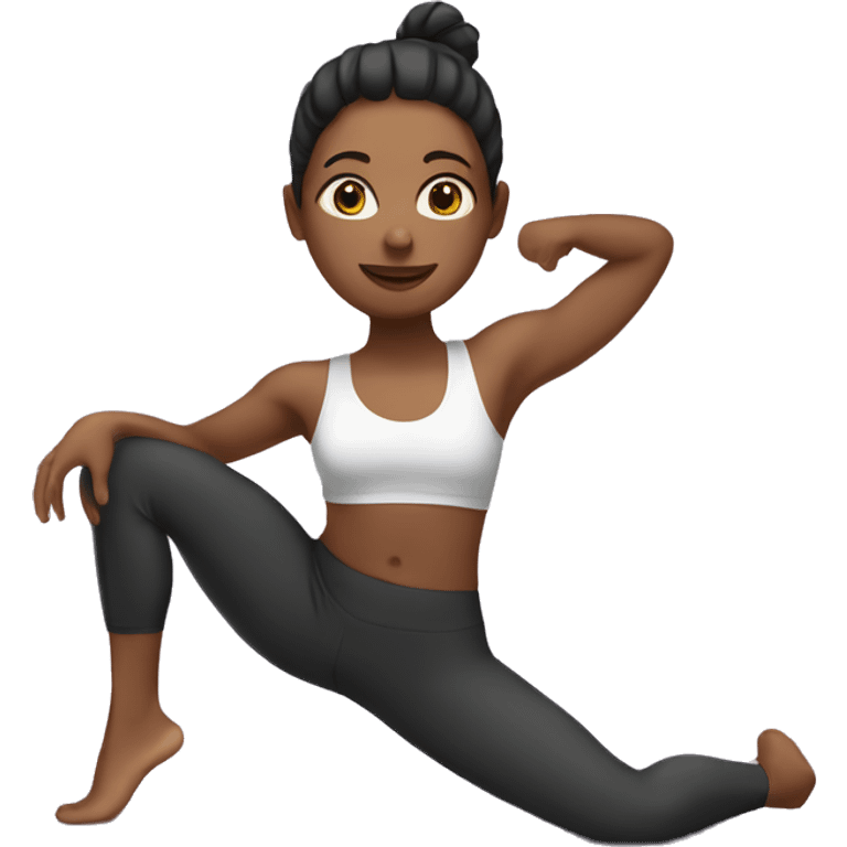 Girl doing pilates emoji