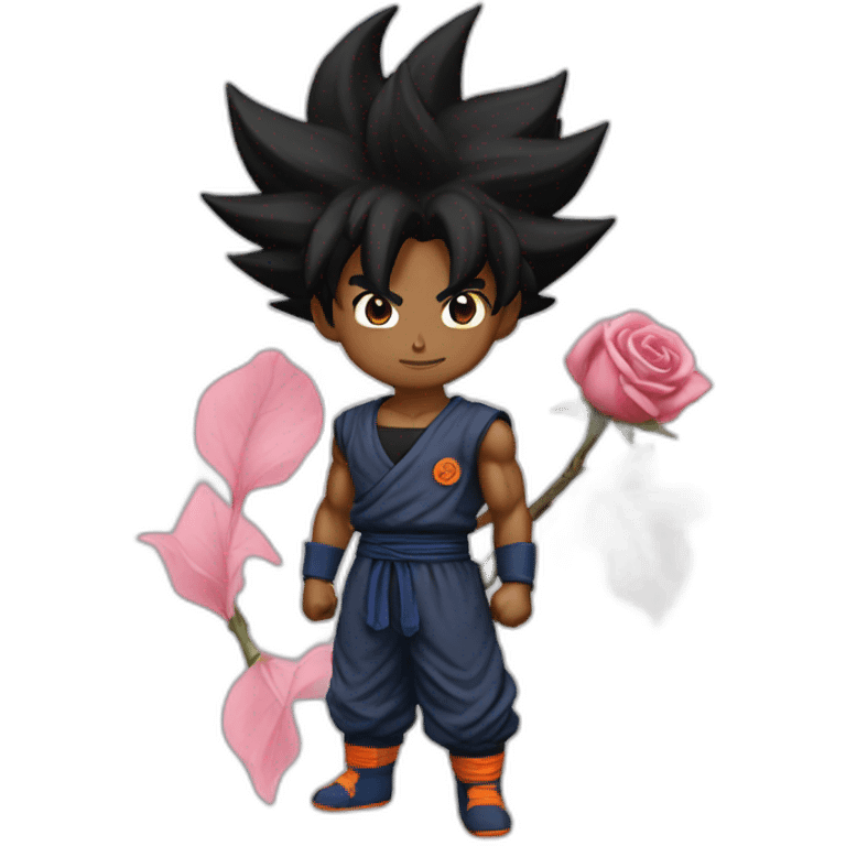 Black-goku-rose emoji